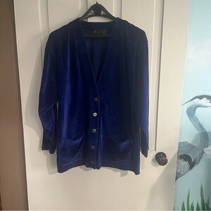 Elegant Royal Blue Women's Cardigan